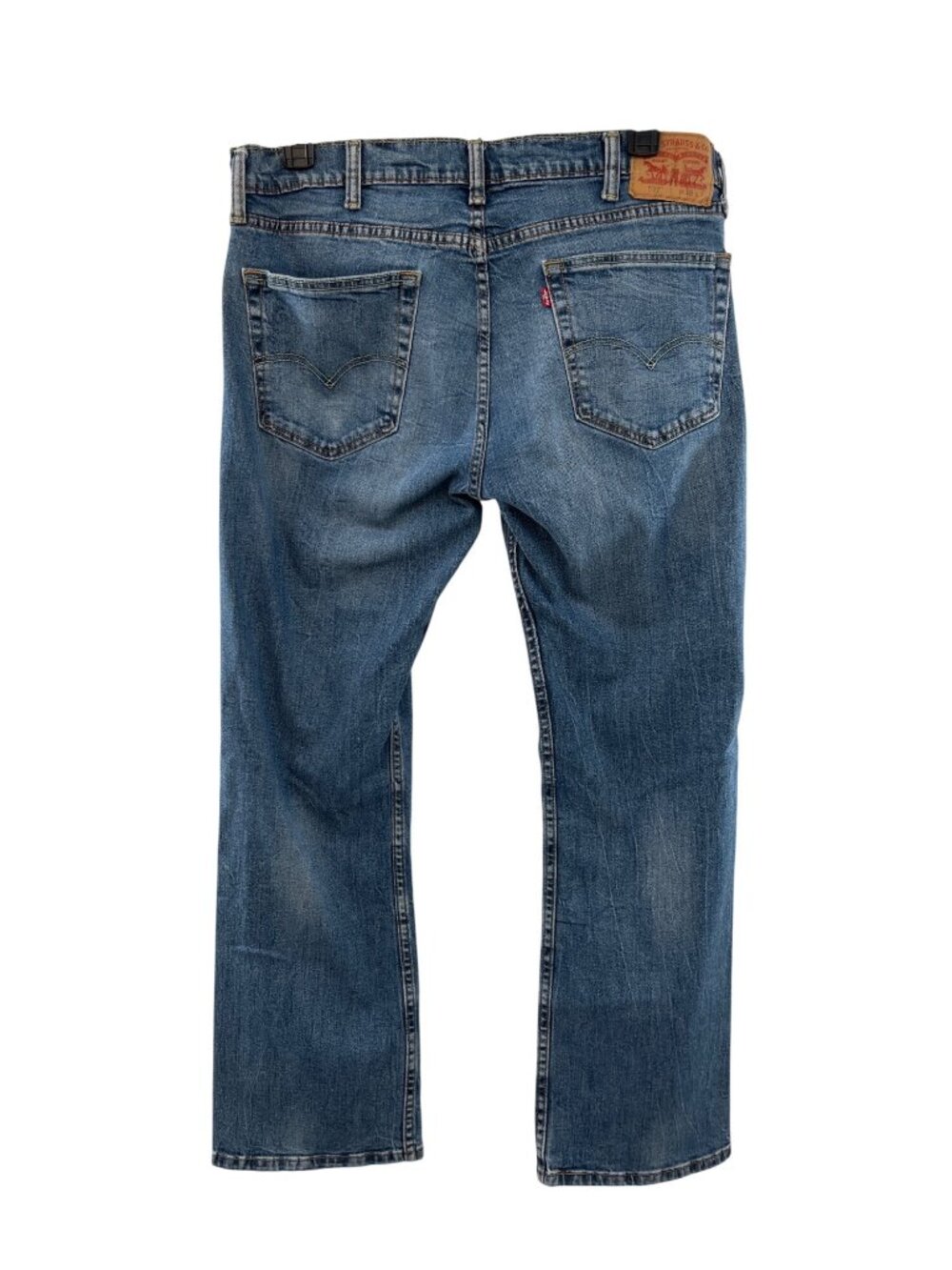 Levis 527 Slim Bootcut Jeans Mens 38x30 Used Blue Stretch Denim - Picture 2 of 16